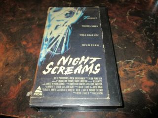Night Screams (vhs,  1986) Horror Slasher Gore Rare Cut Box