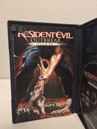RESIDENT EVIL OUTBREAK FILE 2 PLAYSTATION 2 COMPLETE RARE PS2 CAPCOM 3