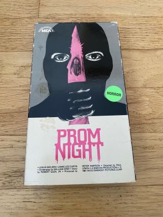 Prom Night Vhs 1981 Slasher Horror 1st Release Mca Rainbow Rare
