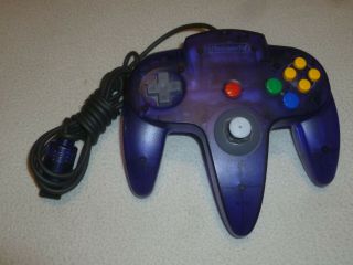 Nintendo 64 N64 Official Clear Grape Purple Video Game Controller Control Rare