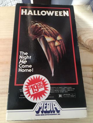 Halloween 1981 Vhs Media White Stripe John Carpenter’s Horror Cult Classic Rare