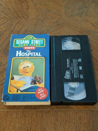 Sesame Street Home Video Visits The Hospital Vhs 1990 Time Life Video Rare