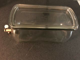 Rare Vintage Clear Glass Refrigerator Water Dispenser With Lid And Spout