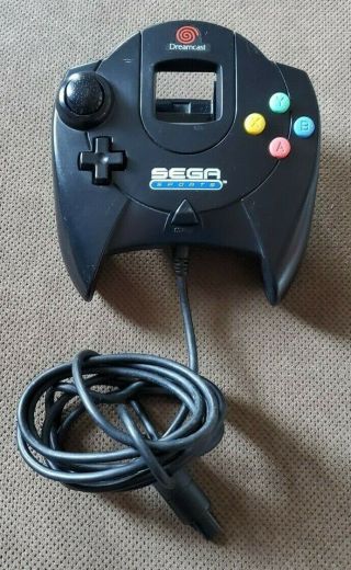 Sega Sports Rare Black Dreamcast Controller - Hkt - 7700