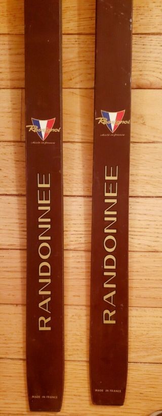 Vintage Rossignol Cross Country Randonne Skis Made In France.  Mid 60s.  Rare