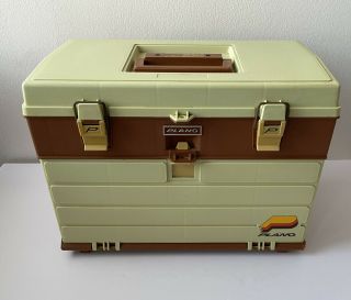 Vintage Plano 757 Fishing Tackle Box - W/ Papers (rare)