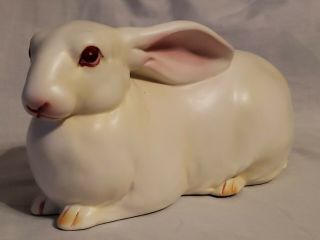 Rare Vintage Lefton Rabbit Bunny Ears Down Large Planter H3585 Japan W/sticker