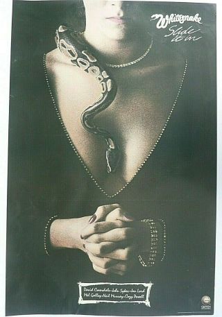 Rare Whitesnake Slide It In 1984 Vintage Orig Record Music Store Promo Poster