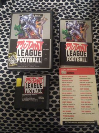 Mutant League Football (sega Genesis,  1993) Cib Complete Cartridge Rare