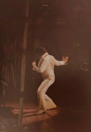 Elvis Presley Rare Vintage Kodak Photo Elvis In Action Tom Loomis Stamped
