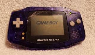 Rare Nintendo Game Boy Advance Gba Midnight Blue Handheld Great