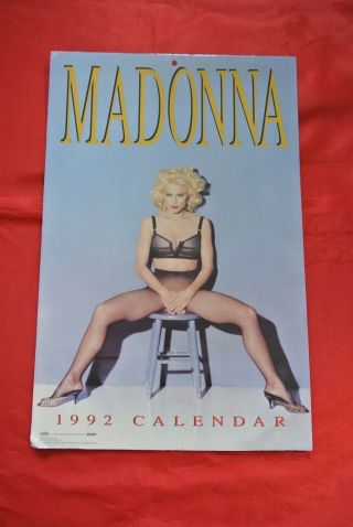 Rare Madonna Vintage 1992 Official 17 " X 11 " Calendar
