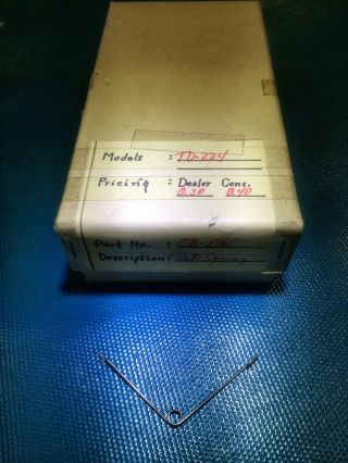 Very Rare Vintage Nos Return Spring For Thorens Td 224 Record Changer