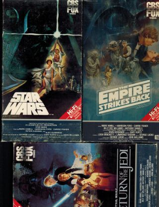 Star Wars Trilogy Vhs - Cbs/fox Red Label Versions Rare Oop