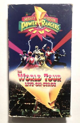 Rare Vintage 90’s Power Rangers - The World Tour Live On Stage Vhs Tape Saban