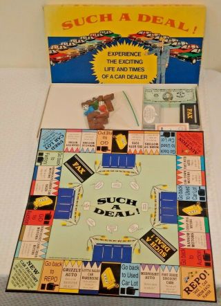 Vintage Complete Board Game Such A Deal 1991 Mind Over Matter Car Dealer Rare