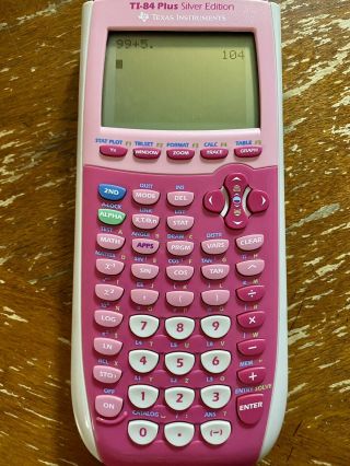 Texas Instruments Ti - 84 Plus Silver Edition Graphing Calculator - Rare Pink 2 Tone