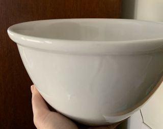 Rare Martha By Mail - - Martha Stewart - - Large White Mixing Bowl Thick Heavy Bowl