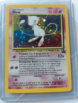 Mew Holo Rare Black Star Promo Pokemon Card Vintage Wotc Nm - M Psa Bgs?