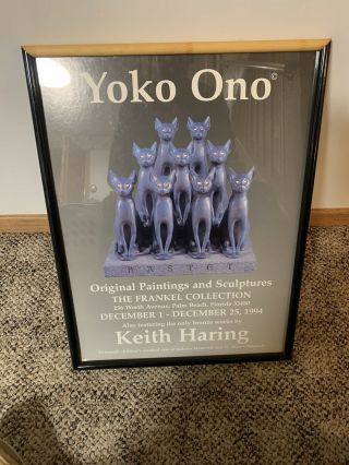 Yoko Ono Rare Art Exhibition Beatles 1994 25x19 Painting Keith Haring Poster