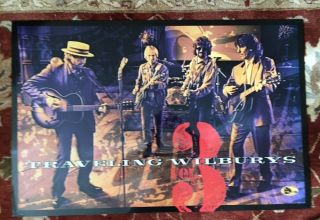 Traveling Wilburys Vol.  3 Rare Promotional Poster Petty Dylan Harrison