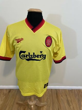 Rare Liverpool 1997 - 1999 Away Football Shirt Jersey Reebok Vintage Medium