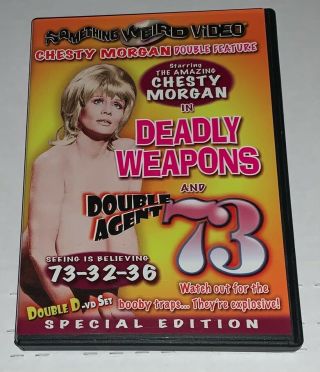 Chesty Morgan In Deadly Weapons And Double Agent 73 Something Weird Video Rare