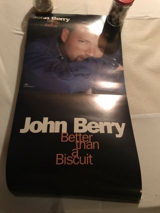 John Berry Very Rare Better Than A Biscuit Autographed Double Album Flat Poster