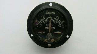 Vintage Rare Weston Model 506 Aircraft Amp Voltage Meter Type S20546