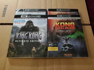 King Kong,  Kong Skull Island: W/rare Oop Slipcovers (4k Hd & Blu - Ray) No Codes