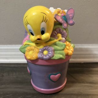 Vintage Warner Bros.  Tweety Bird Looney Tunes Gibson Cookie Jar - Rare