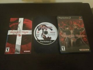 Rare Sony Playstation 2 Ps2 Vampire Night Complete W/ Reg Card Disc