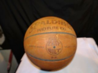 Vintage Official Spalding Pro Flite 100 Leather Basketball Ultra Rare " Bn "