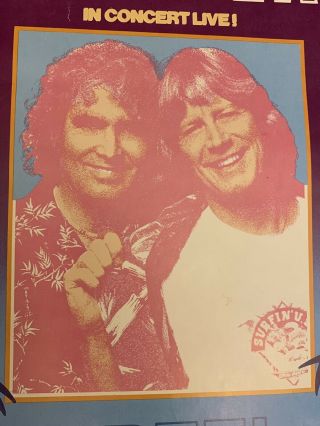 Vintsge 1980 Jan & Dean Life Is A Beach Party Promo Poster Rare