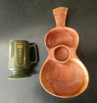 Rare Vintage C.  F Martin & Co Coffee Mug Cup Kamani Wood Acoustic Guitar Tiki Bar