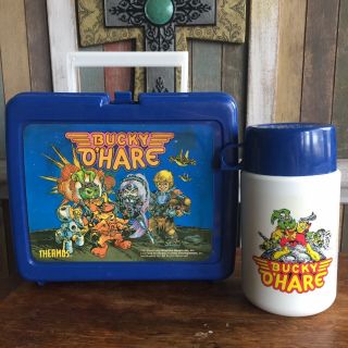 Rare Bucky O’hare Thermos Lunch Box 1991 Abrams/gentile Hasbro Inc.  Vintage