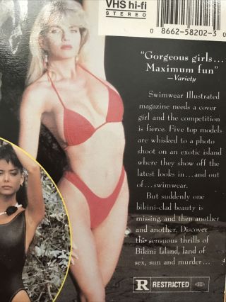 Bikini Island VHS Rare Horror Slasher Prism Cult Erotic Sleaze Thriller Action 3