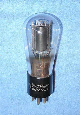 1 Westinghouse 42 Vacuum Tube - VERY RARE 1930 ' s Globe Style Audio Pentode 2