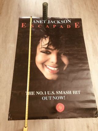Janet Jackson Escapade 40” X 60” Rare Promo Poster