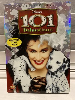 101 Dalmatians Dvd,  2008 Glenn Close Jeff Daniels Rare Out Of Print W/ Slipcover