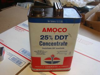 Vintage Rare Advertising Amoco Standard American Oil Gas Metal 1 Gallon Can 2