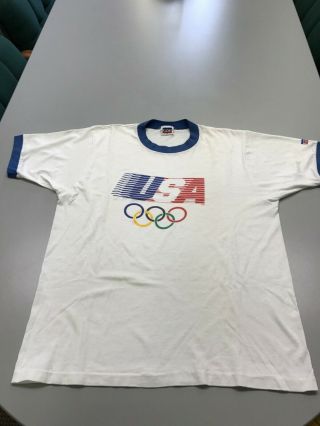 Very Rare Vintage Levis Usa Olympics T - Shirt M 1980 