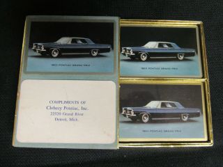 Rare 1963 Pontiac Grand Prix Double Deck Playing Cards Jm52