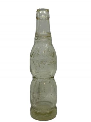 Anamosa,  Iowa Rare 1940’s Nuicy Embossed Soda Bottle Art Deco Jones County