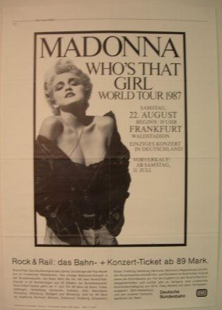Madonna Concert Tour Poster 1987 Who 
