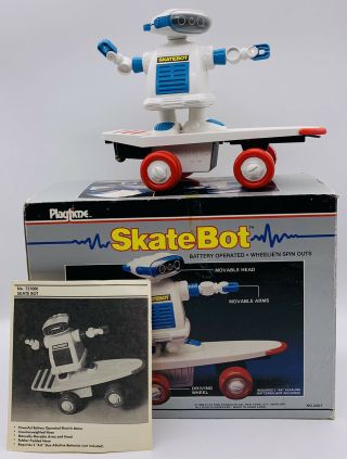 1986 Skatebot Playtime Toy Robots Sci Fi Rare 80s Skateboard Box,  Instr