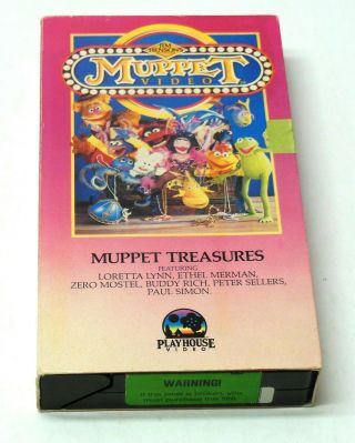 The Muppets Treasures 1985 Vhs Rare Jim Henson Blockbuster Video Rental