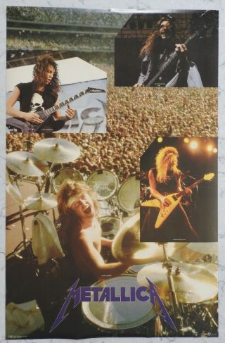 Vintage 1986 Metallica Live Concert Poster -,  Rare