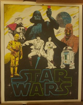 Movie Poster Star Wars 1977 18301b 20th Century Fox Darth Vader Rare