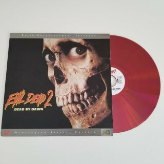 Rare Evil Dead 2 Dead By Dawn Laserdisc Special Limited Edition Blood Red L - Disc